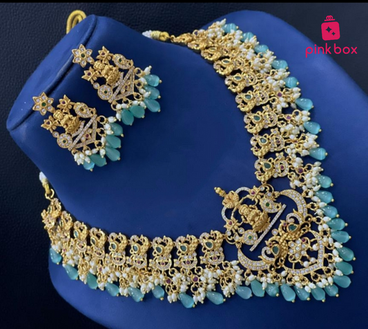Nakshi Crystal Beads with Lakshmi Idol