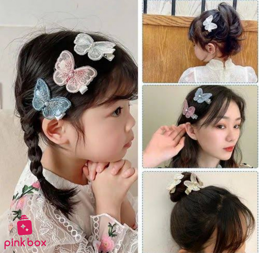 Butterfly Hair Clip Lace Hair Bows Embroidery Butterfly Hair Pins