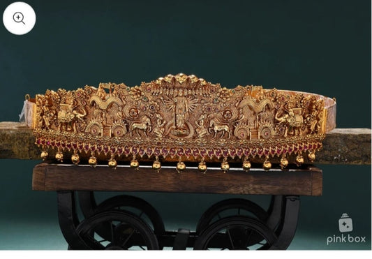 Antique Waist Belt with Dasavatharam Design