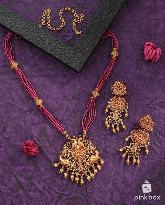 Mala with Lakshmi devi pendant
